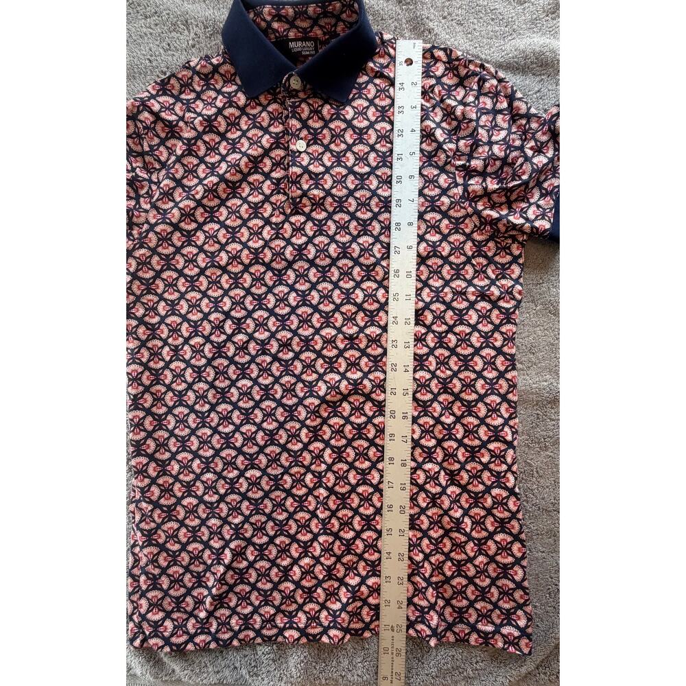 Murano Liquid Luxury Slim Fit Polo 100% Cotton Golf Athleisure Casual Hybrid - Picture 7 of 8